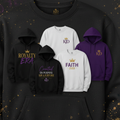 KJD embroidered sweatshirt with premium KJD crown logo branding